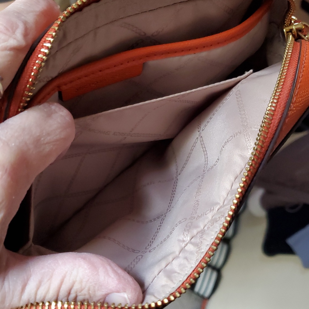 Michael Kors Vibrant Orange Crossbody Bag - Picture 4 of 6